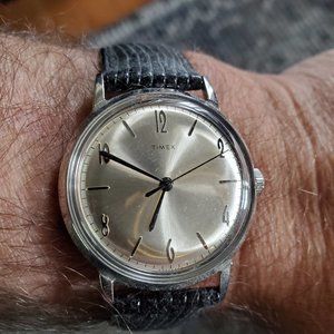 Timex Marlin Mechanical Movement Silver Dial Men's